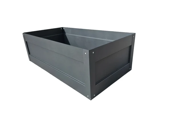 Biorfe Premium Galvanizli Yükseltilmiş Sebze Yatağı, Elektrostatik Fırın Boyalı, Antrasit 120x62x38 cm - Görsel 2