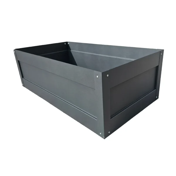 Biorfe Premium Galvanizli Yükseltilmiş Sebze Yatağı, Elektrostatik Fırın Boyalı, Antrasit 120x62x38 cm - Görsel 2
