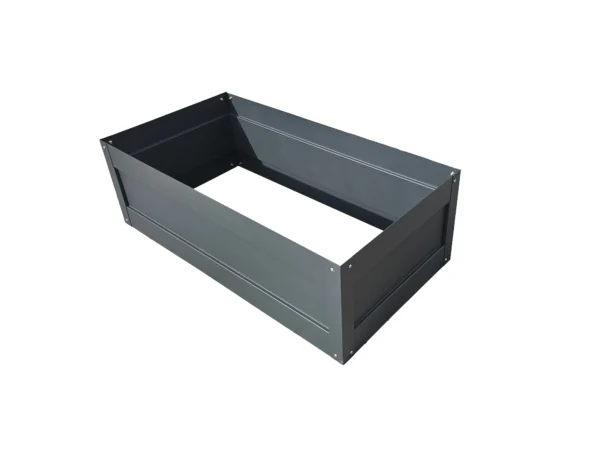 Biorfe Premium Galvanizli Yükseltilmiş Sebze Yatağı, Elektrostatik Fırın Boyalı, Antrasit 120x62x38 cm - Görsel 3