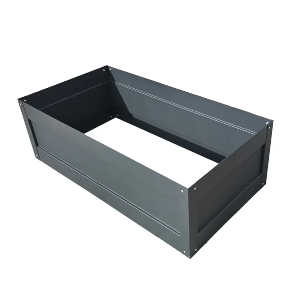 Biorfe Premium Galvanizli Yükseltilmiş Sebze Yatağı, Elektrostatik Fırın Boyalı, Antrasit 120x62x38 cm - Görsel 3