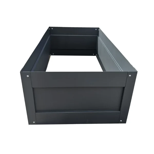 Biorfe Premium Galvanizli Yükseltilmiş Sebze Yatağı, Elektrostatik Fırın Boyalı, Antrasit 120x62x38 cm - Görsel 4