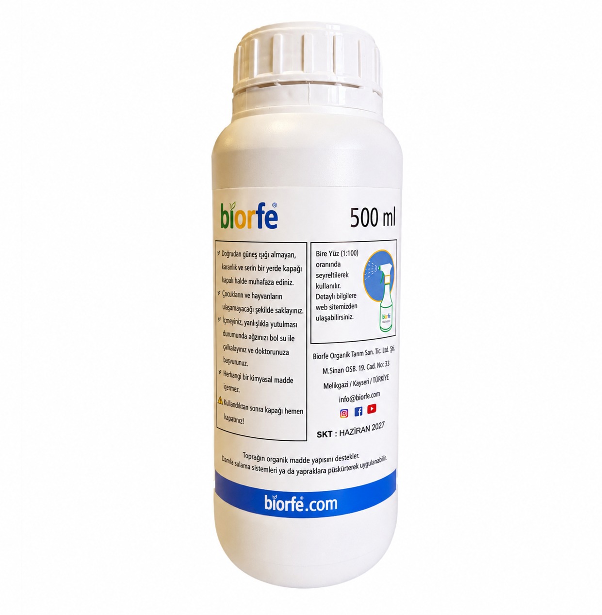 Biorfe Sıvı Solucan Bitki Bakım Ürünü 500 mL - Görsel 2